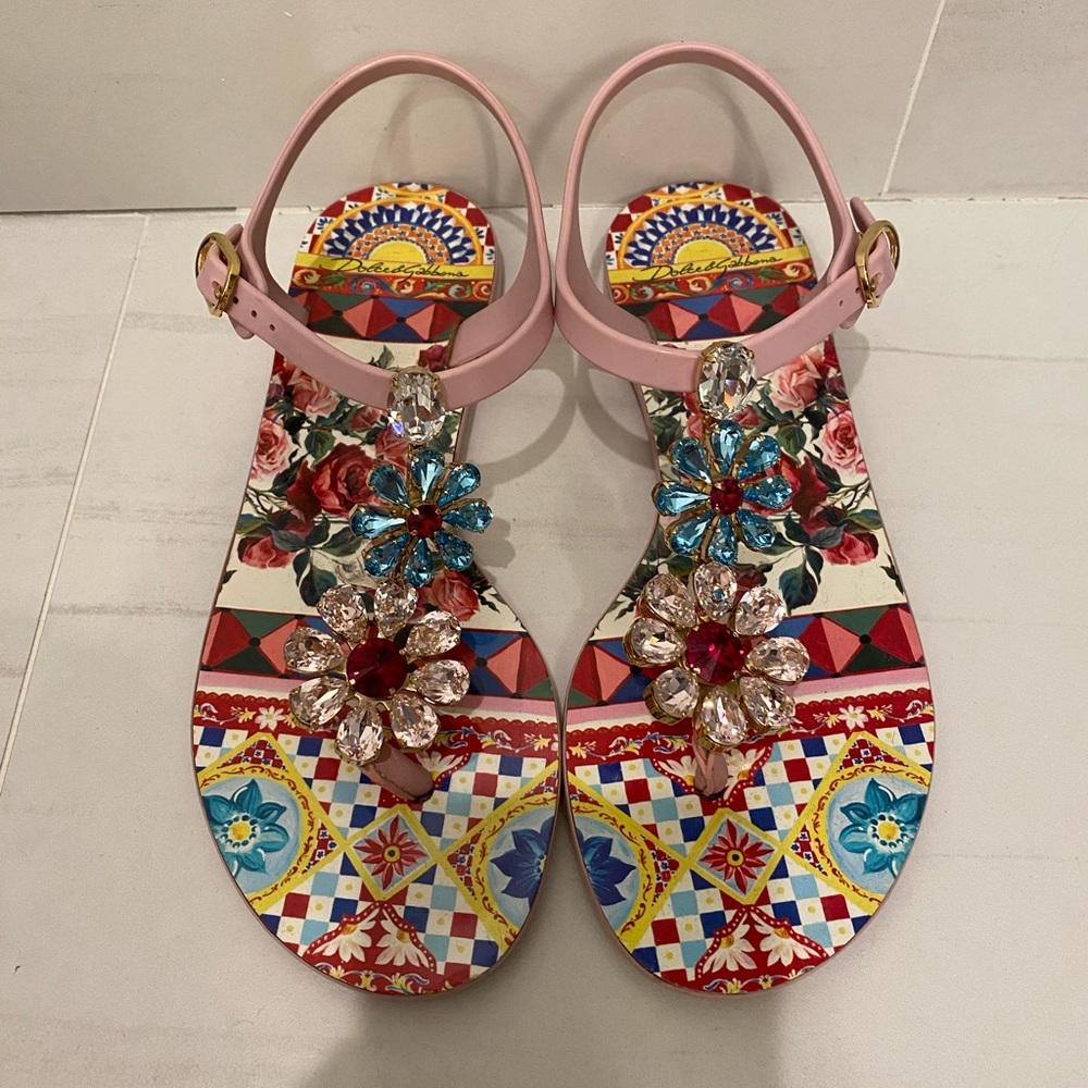 Dolce & Gabbana Flower Jelly Sandals